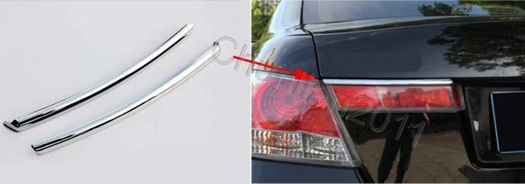 Rear Light Upper Cover Trim for 2008-2012 Honda Accord Sedan 4-Door Chrome 2 x