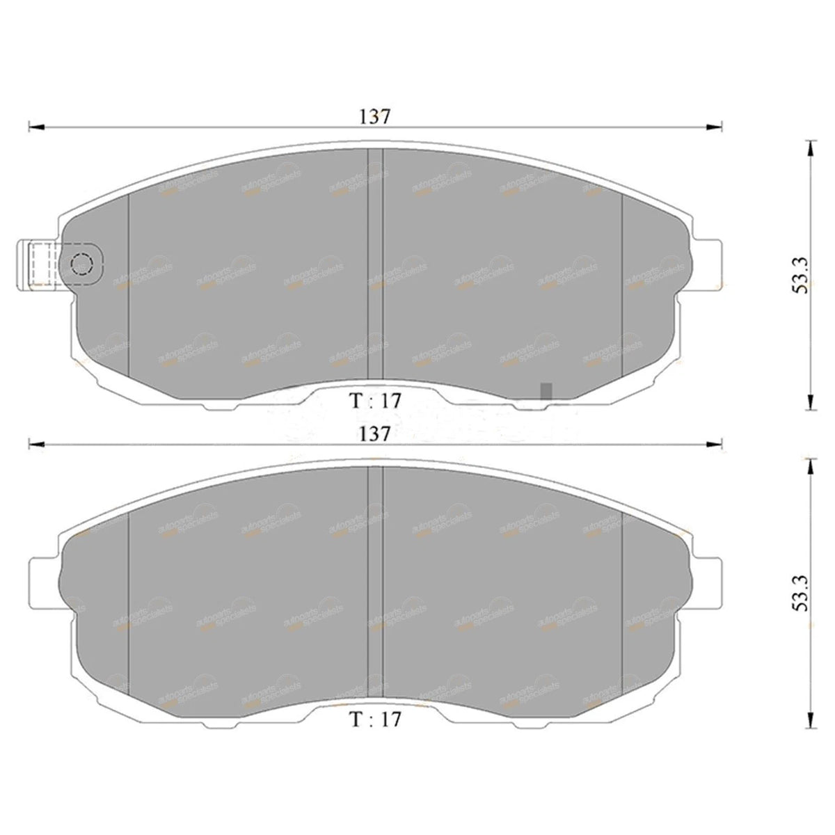 Front Disc Brake Pad Set Nissan Cefiro NA31 2.0L RB20DE RB20DET (1988 - 1990)