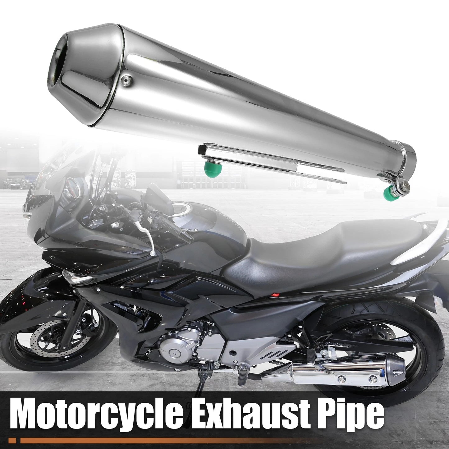 1pcs Exhaust 1.42'' Inlet Muffler Pipe Chrome for Motorcycle