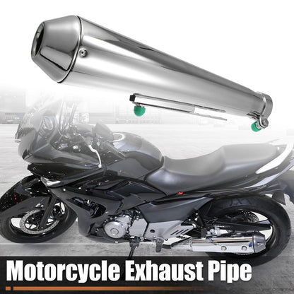 1pcs Exhaust 1.42'' Inlet Muffler Pipe Chrome for Motorcycle