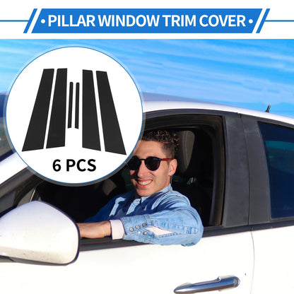 6 Pcs Door Pillar Window Trim for Kia Forte K3 (2014-2018) Black