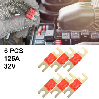 6pcs 125A AFS Mini ANL Fuse for Cars Trucks Motorcycles Boats