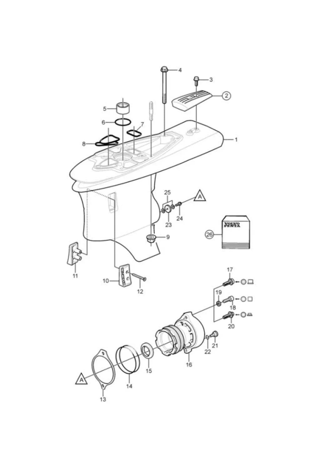 Lower Unit Seal Kit for Volvo Penta SX-A Sterndrive (3888821)