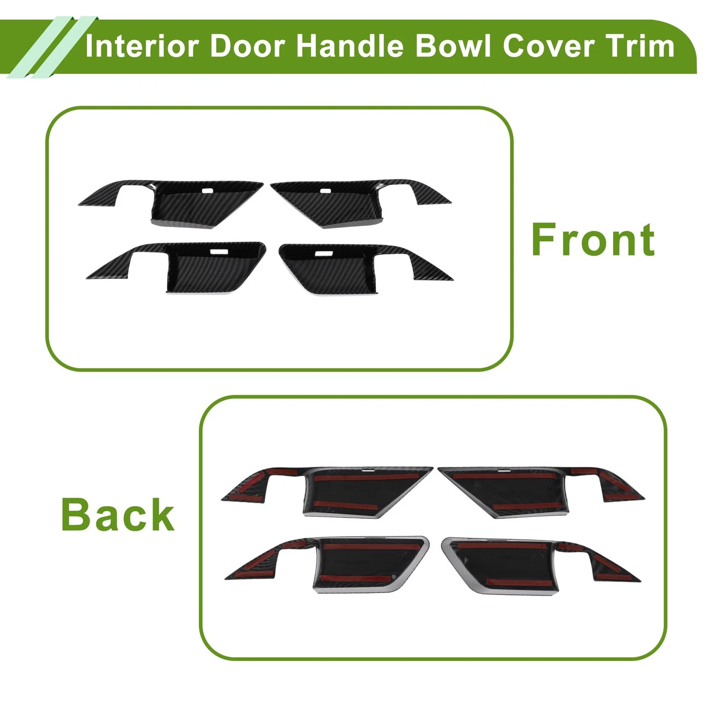 Interior Door Handle Bowl Cover Trim for Toyota Camry (2024-2025) 4 x ABS