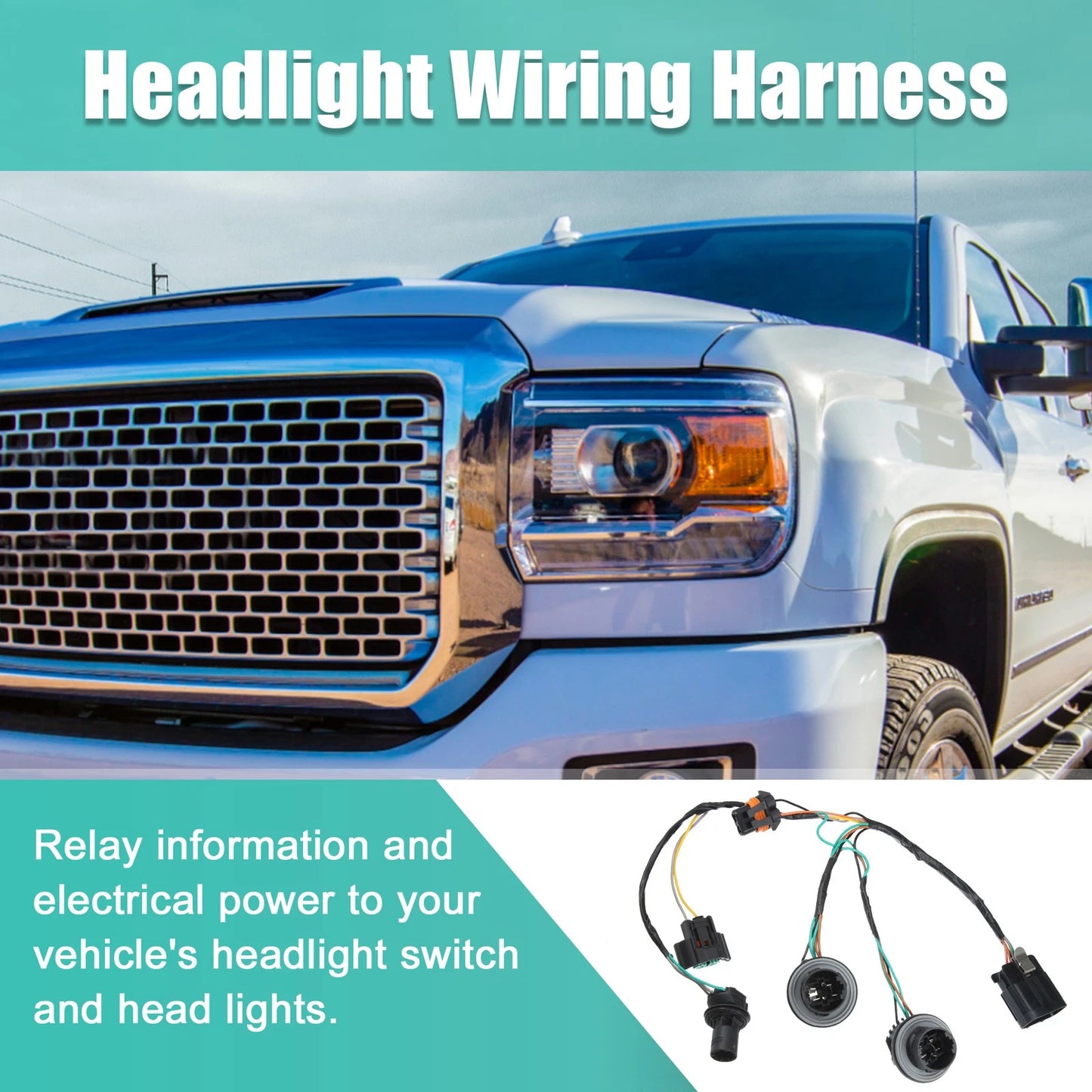 Headlamp Wire Harness for GMC Sierra Chevrolet Silverado (2007-2014)