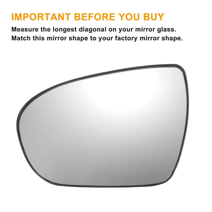 Heated Left Side Mirror Glass w/ Backing Plate for Kia Optima (2011-2015)