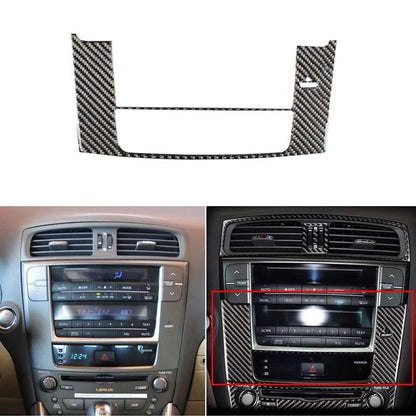 Carbon Fiber Car Stereo Multimedia CD Panel Cover Trim Fits Lexus IS 2006-2012