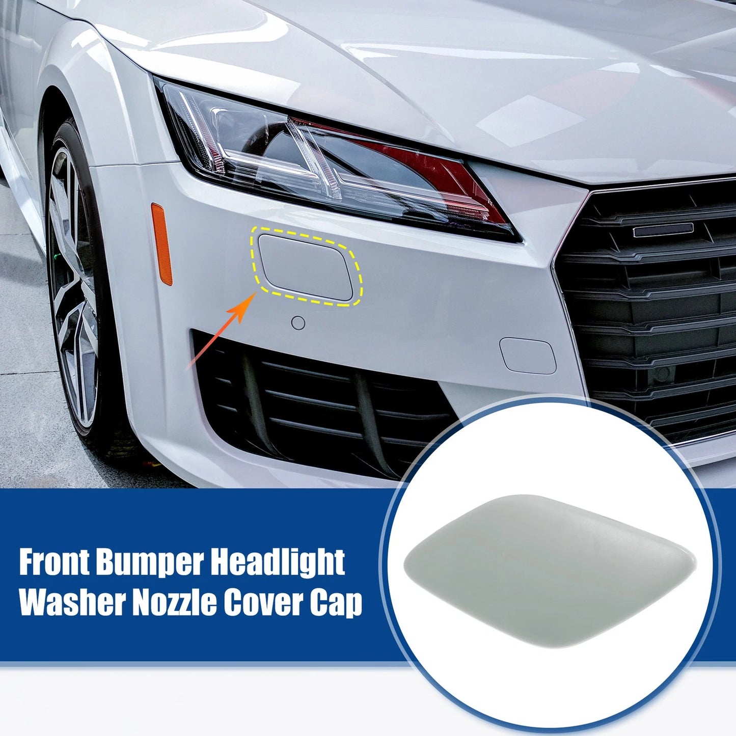 Auto Left Side Front Bumper Headlight Washer Nozzle Cover for BMW (2012-2019)