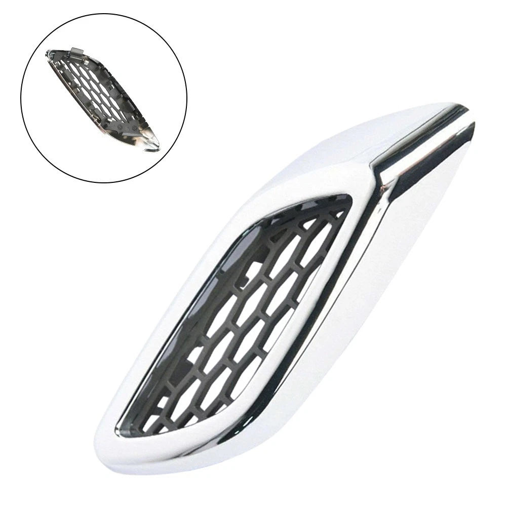 Fender Cover Car Lateral Air Vent Left Silver Chrome
