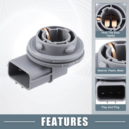 2 x Car Headlight Bulb Holder Socket for Hyundai Accent (2006-2011)