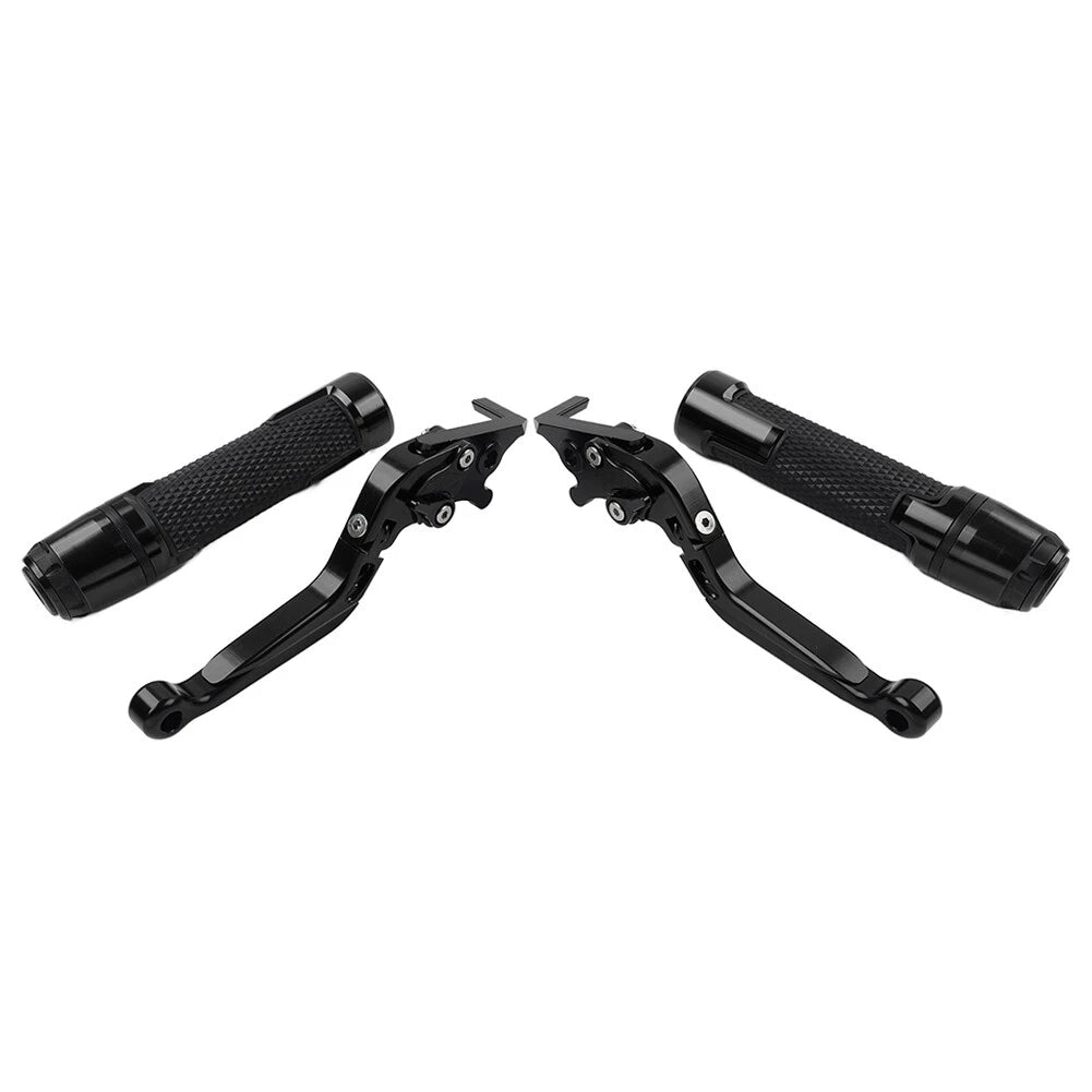 Black Extendable Brake Clutch Lever Grip Set for BMW S1000R S1000RR (2010-2023)