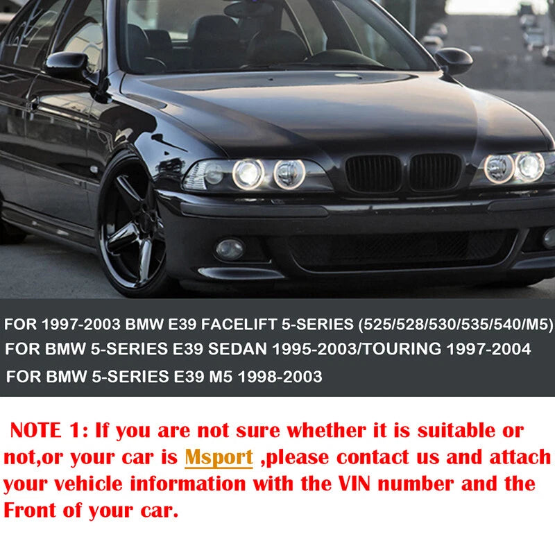 M Color Front Kidney Grilles for BMW 5 Series E39 M5 540i 530i (1995-2004)