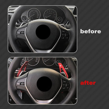 Alloy Steering Wheel Paddle Shifter Extension Cover for BMW 1 2 3 4 5 6 7 Series