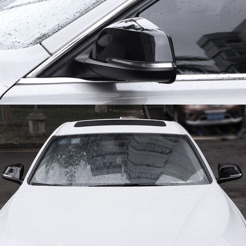 Gloss Black Side Mirror Cover Caps Overlay fit For BMW 3 Series F30 F32 2013-18