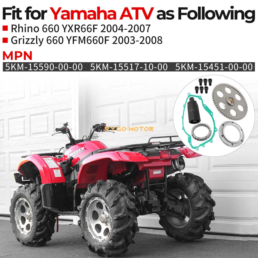 Starter Clutch 67T Gear Flywheel Puller for Yamaha Grizzly 660 (2003-2008)