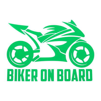 Reflective Bumper Decal Green Square Hollow Motorcycle Pattern for Motorcycle
