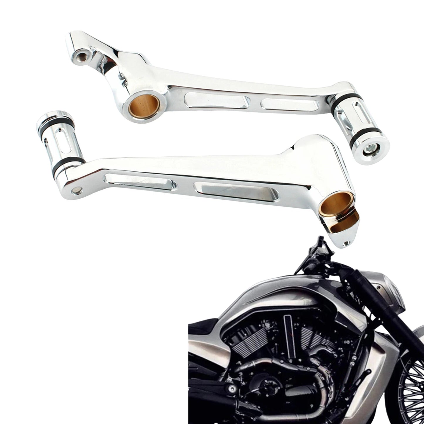Brake & Shifter Levers for Harley V-Rod Muscle (2002-2017) Chrome
