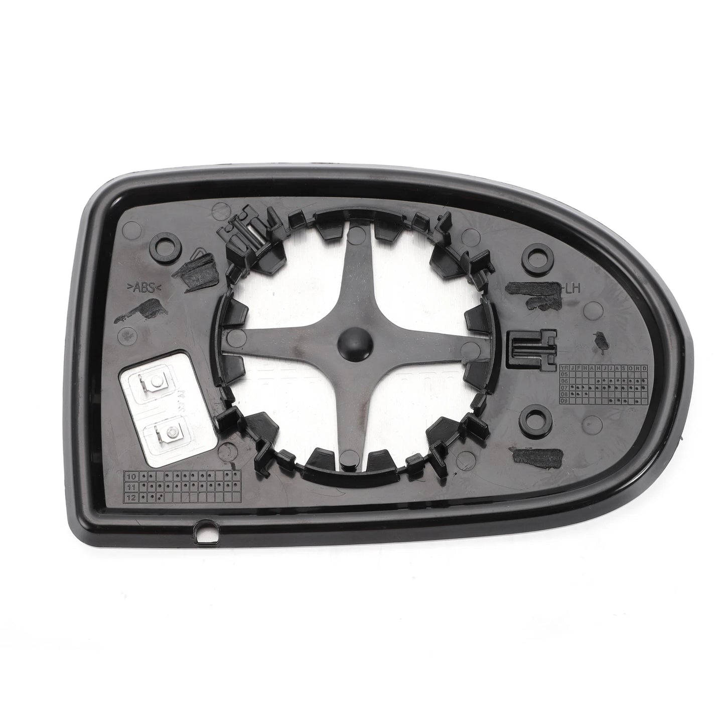 Left Side Heated White Mirror Glass for Jeep Compass (2010-2016)