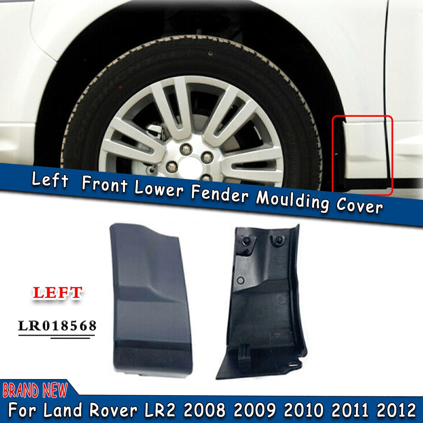 Fender Moulding Black for Land Rover LR2 (2008-2012)