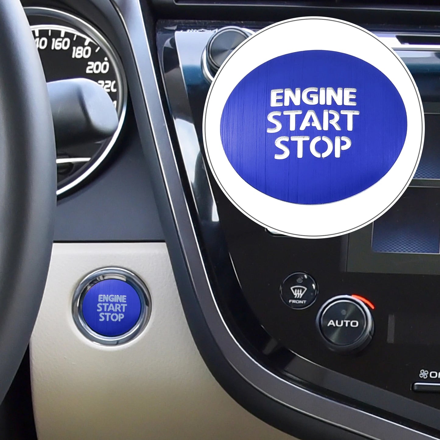 Auto Engine Start Stop Button Cover for Toyota Crown Royal GRS21 (2012-2018)