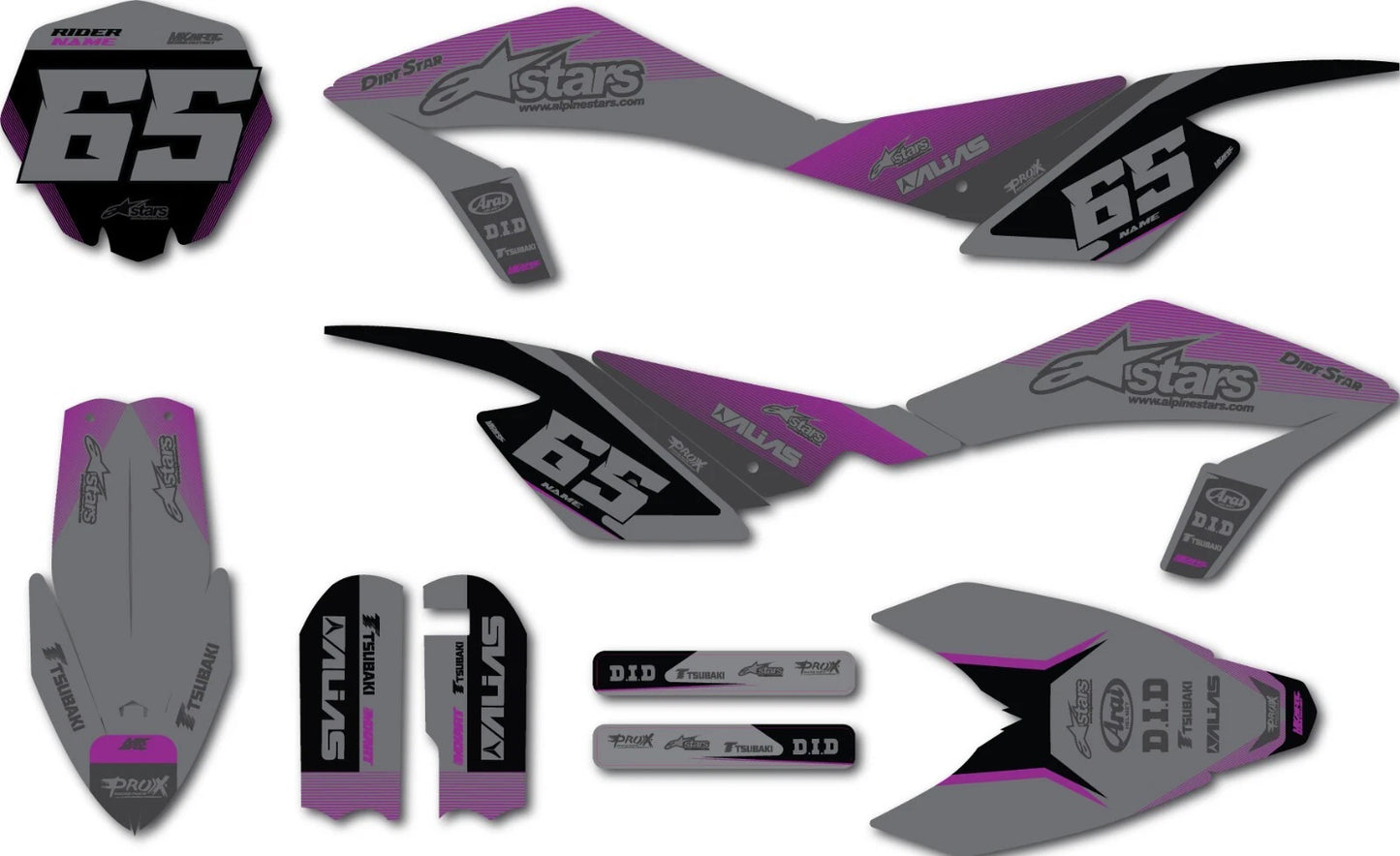 Custom Graphics Decals Stickers for Husqvarna CR 65 (2012-2015)
