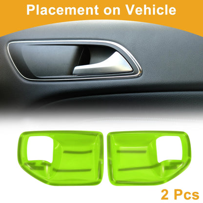 Interior Door Handle Bowl Cover Trim for Jeep Wrangler JK 2DR (2011-2017) 2 x Green