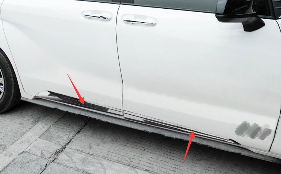 ABS Black Molding Door Side Body Cover Trim for Toyota Sienna (2021-2023)