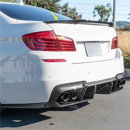 Rear M4 Style Carbon Fiber Spoiler Wing for BMW 5 Series F10 F18 (2011-2017)