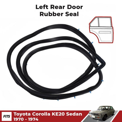 Door Rubber Seal Weatherstrip LH Rear Fits Toyota Corolla KE20 KE24 KE25 1970-74