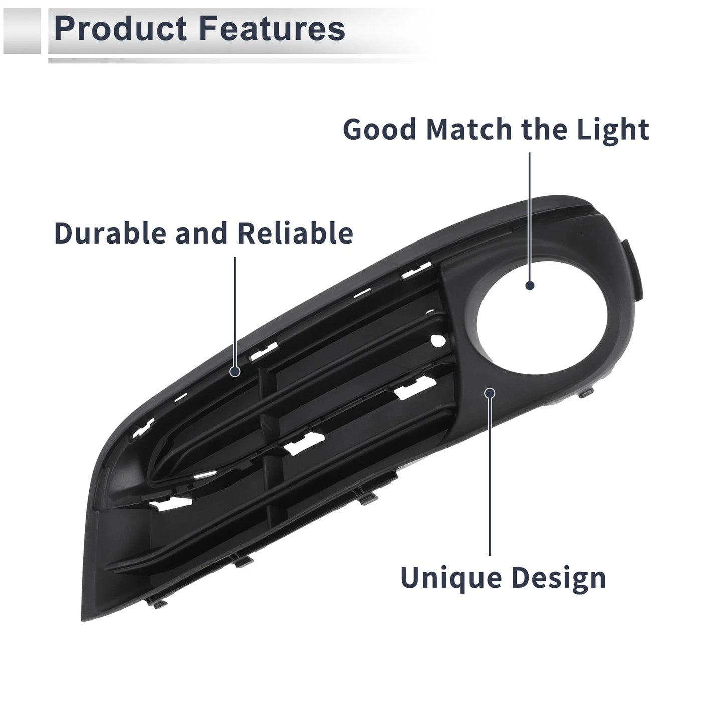 1 Pc Front Left Fog Light Grill for BMW 5 Series (2014-2017)