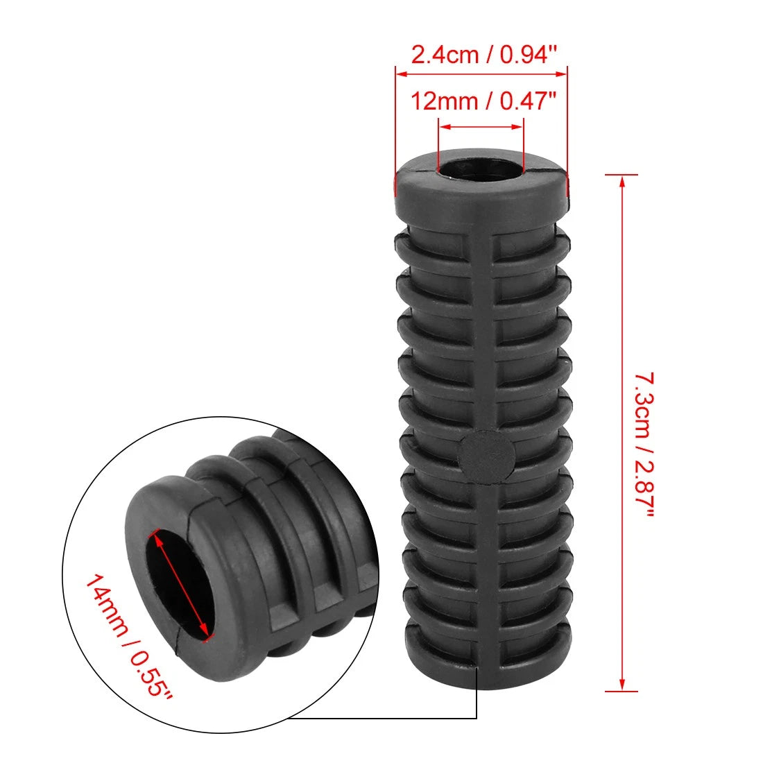 5pcs / 12mm Dia Gear Shifter Kick Start Lever Rubber Universal for Motorcycle