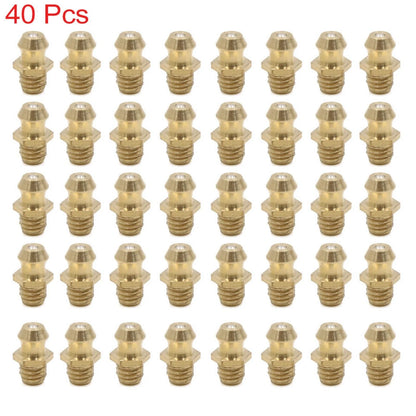 40pcs M6 x 1 Brass Straight Grease Nipple Fitting for Motorcycle Car