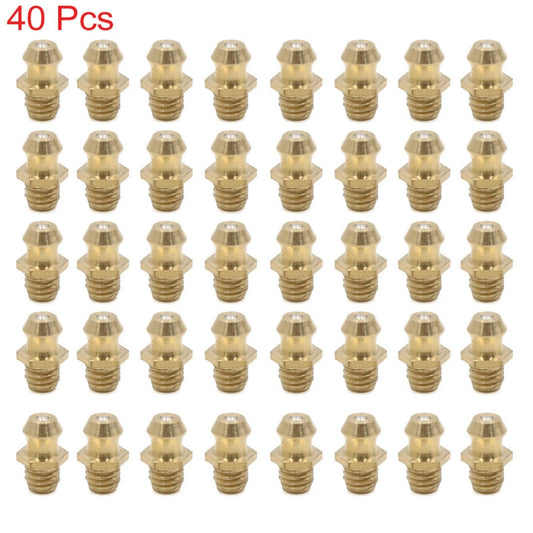 40pcs M6 x 1 Brass Straight Grease Nipple Fitting for Motorcycle Car