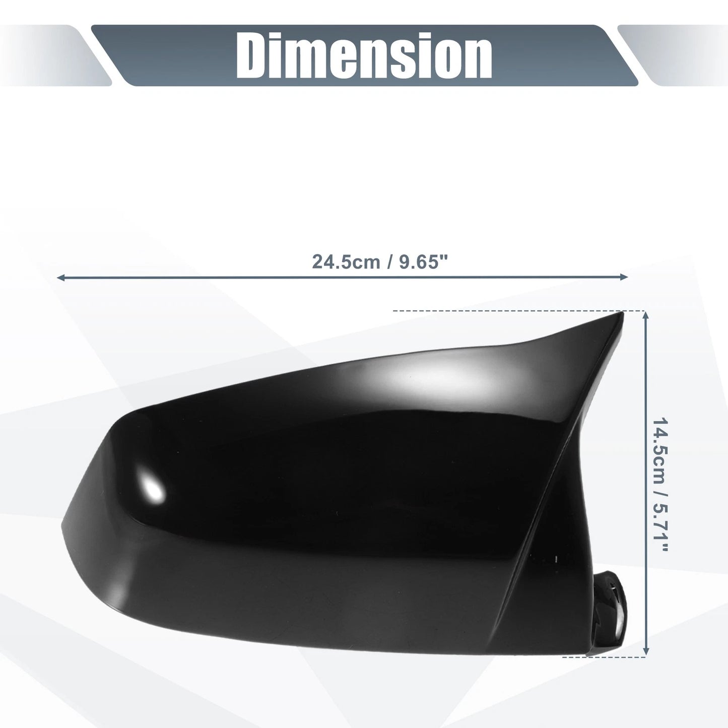 Door Rearview Mirror Cover Cap Gloss Black for BMW 525i 528i 530i 535i 550i