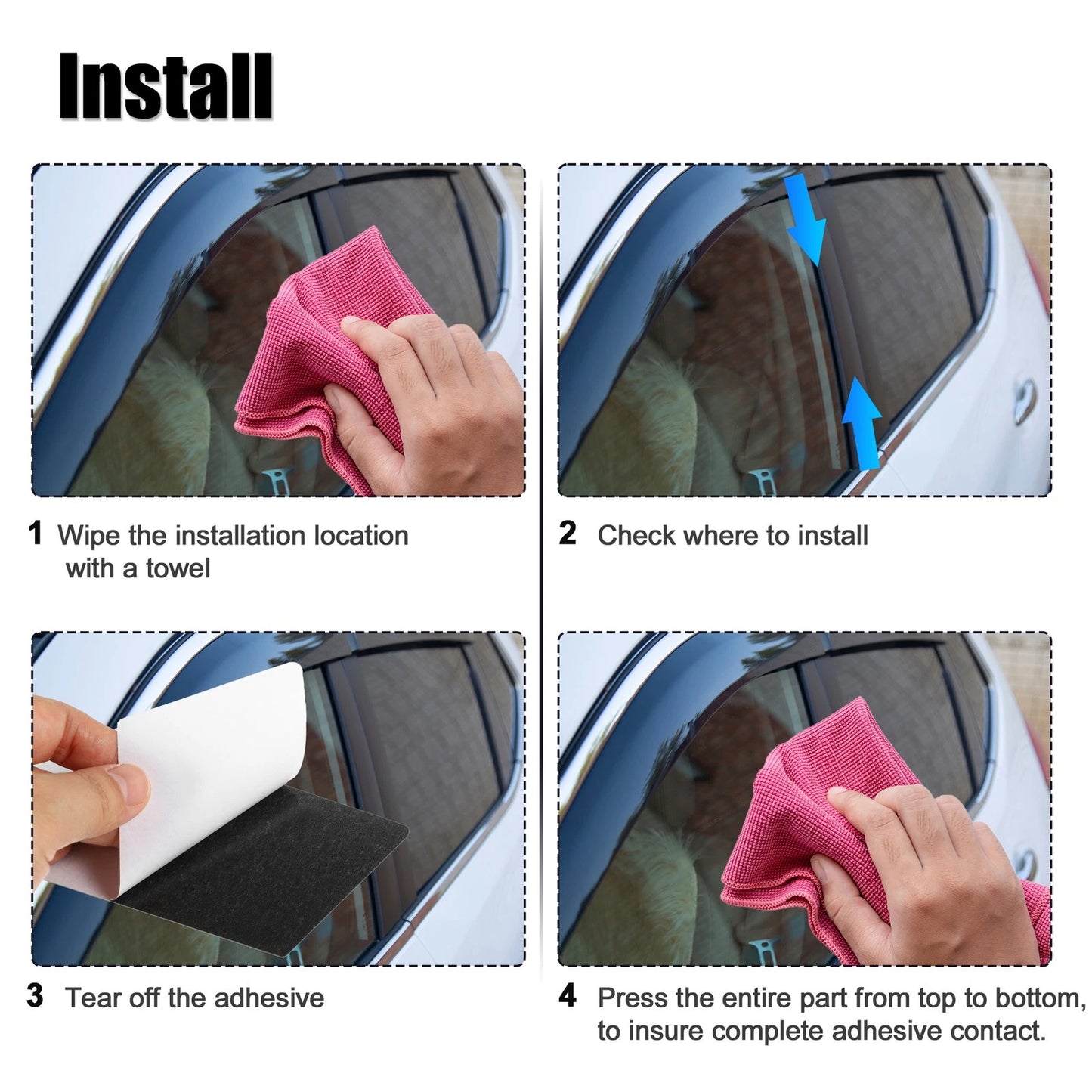 6 x Door Cover Panel Pillar Posts Stickers for Ford Explorer Mountaineer