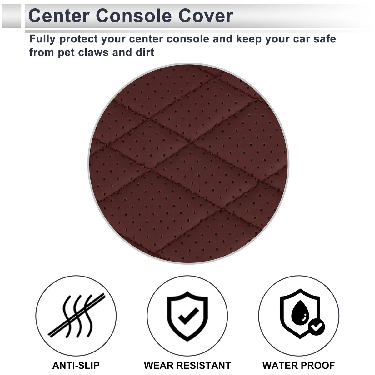 Car Center Console Cover for BMW 5 Series (2011-2017) - Red 1 x Storage Bag
