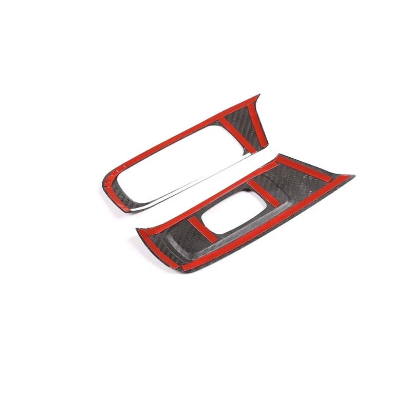 Real Carbon Fiber Window Switch Buttons Cover Parts Trim Fit For Porsche 718 911