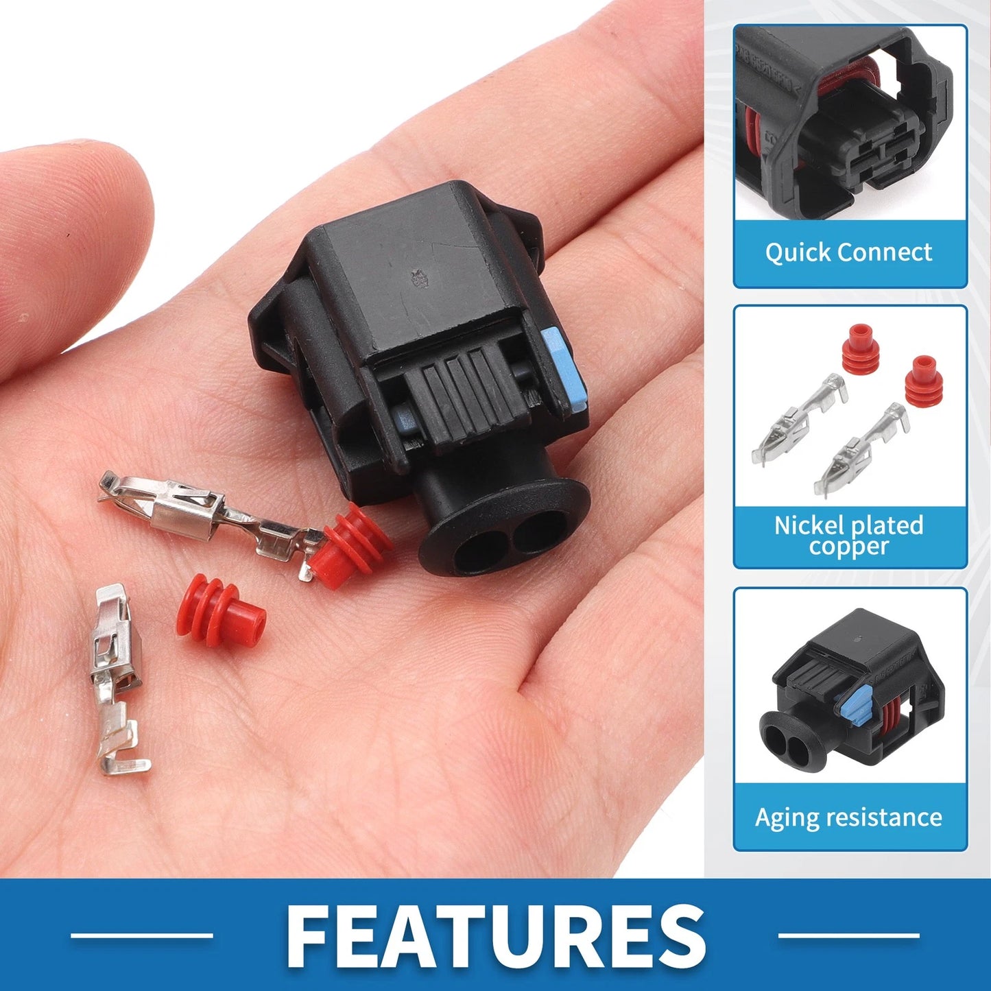 Pin Electronic Connector Sensor Plug for Buick Regal LaCrosse Black