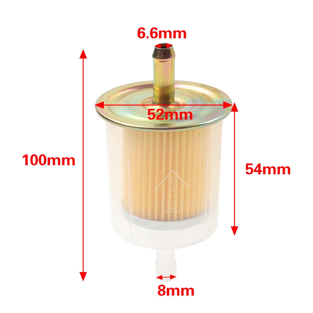 3/8" Fuel Filter for Universal Motorcycle Inline Gas Line (Fits Most Models)
