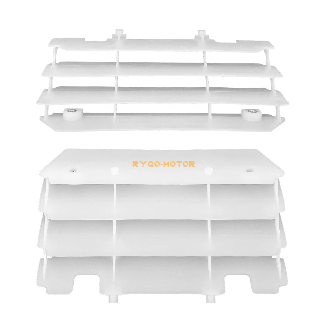 2 x Radiator Louvers Guards White for Kawasaki KX125 KX250 (1997–2004)