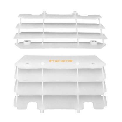 2 x Radiator Louvers Guards White for Kawasaki KX125 KX250 (1997–2004)