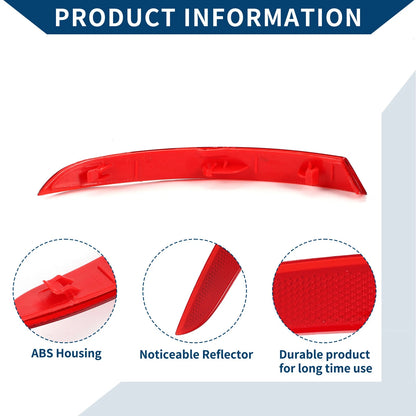Bumper Reflector for BMW 535i GT (2014-2017) Red 1 Pcs Rear Right