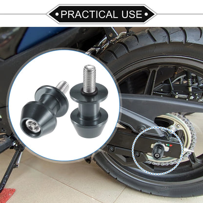 1 Pair Swingarm Spools 8mm CNC Swing Arm Sliders Titanium Tone for Motorbike