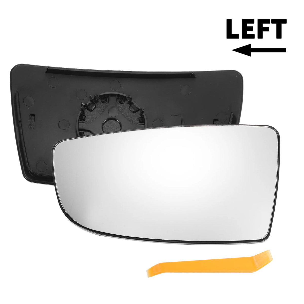 Left Lower White Mirror Glass w/ Back Non-heated for Ford Transit T150 T250