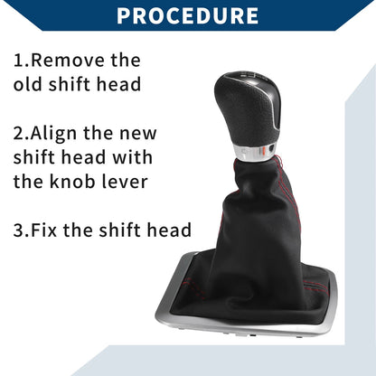 6 Speed Gear Shift Knob & Dust Cover for Ford Focus (2005-2008)