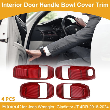 Interior Door Handle Bowl Cover for Jeep Wrangler Gladiator (2018-2024)