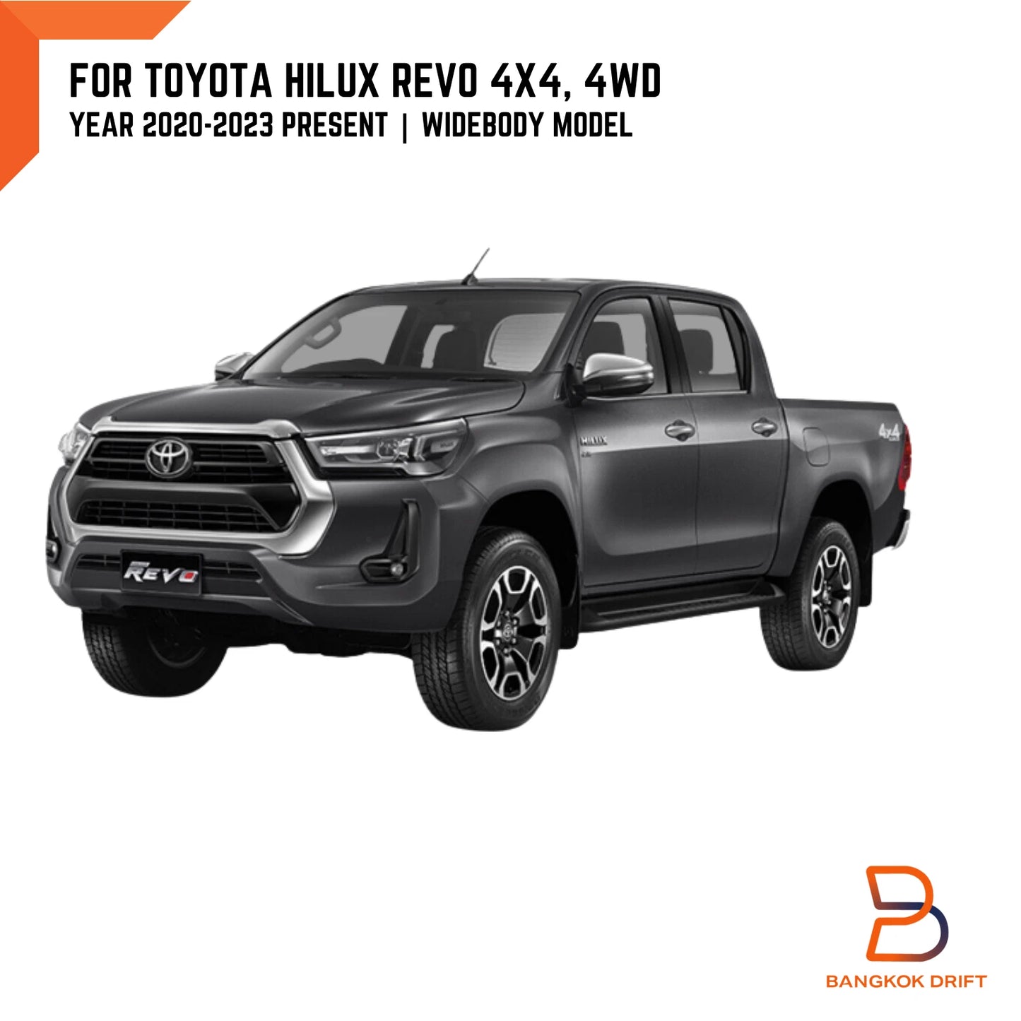 8.5" Fender Flares for Toyota Hilux SR5 Dual Cab 4x4 (2020-2023)