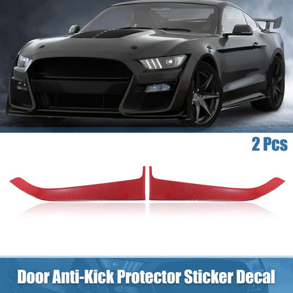 Door Panel Guard Protector Stickers for Ford Mustang (2015-2022) Red
