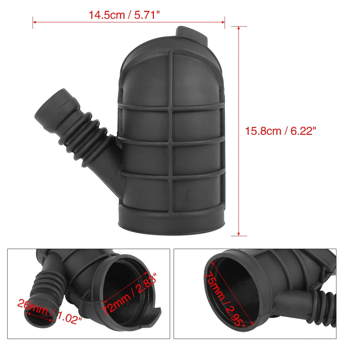 Car Air Intake Rubber Boot Hose for BMW 325Ci (2001-2006)
