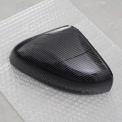 2 x Carbon Fiber Black Rearview Mirror Covers for Ford Fiesta (2018-2024)
